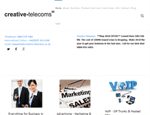 Tablet Screenshot of creative-telecoms.co.uk